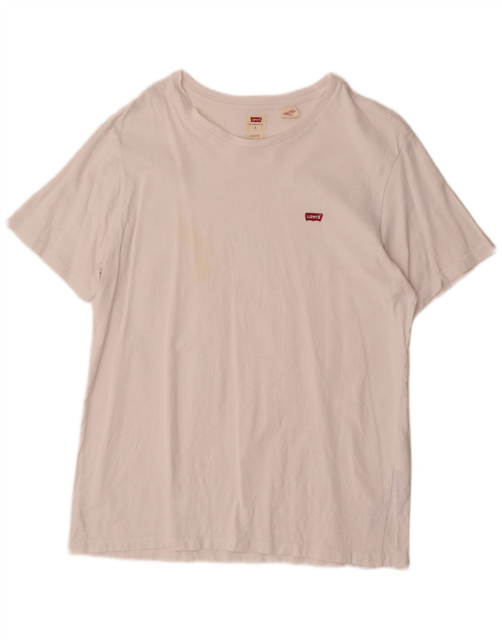 T-shirt standard da uomo Levi's Top grande in cotone bianco