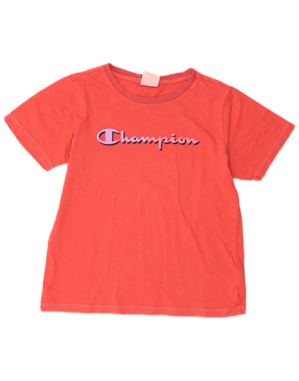 Champion Girls Graphic T-Shirt Top 13-14 Years XL Pink Cotton