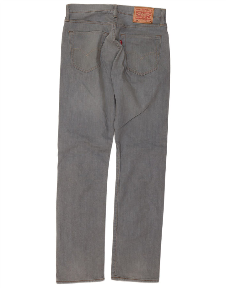 Levi's Mens 504 Straight Jeans W31 L34 Grey Cotton