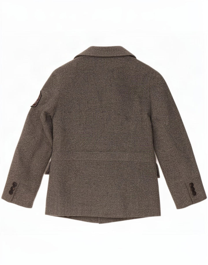 Zara Mens Pea Coat UK 40 Large Grey Wool