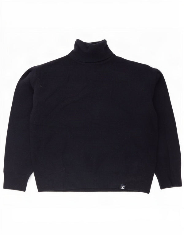 Superdry Womens Oversized trøjetrøje med rullehals UK 12 Medium Navy Blue