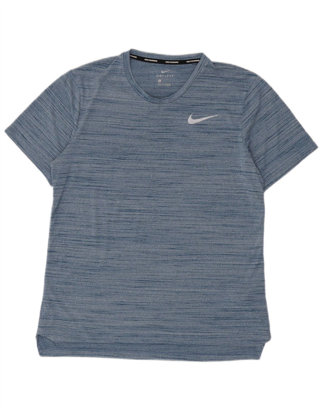 Nike Herre Dri Fit T-shirt Top Stor blå Flecked Polyester