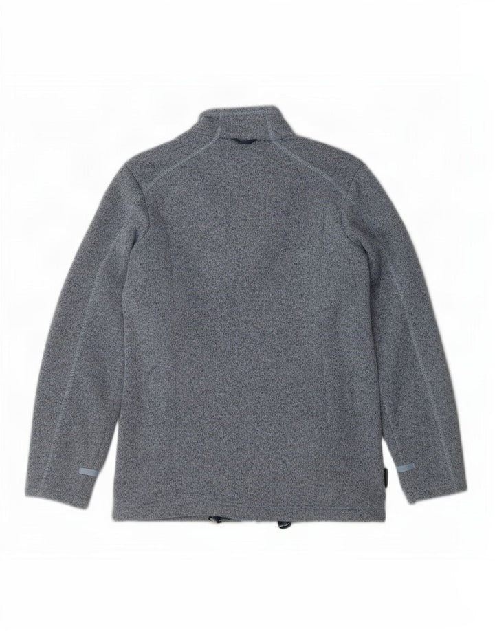 Jack Wolfskin Damen Trainingsanzug Top Jacke UK 12 Mittelgrau fleckig
