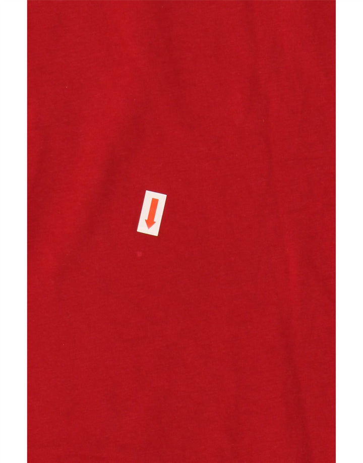 ADIDAS grafisk t-shirt til mænd, medium rød bomuld