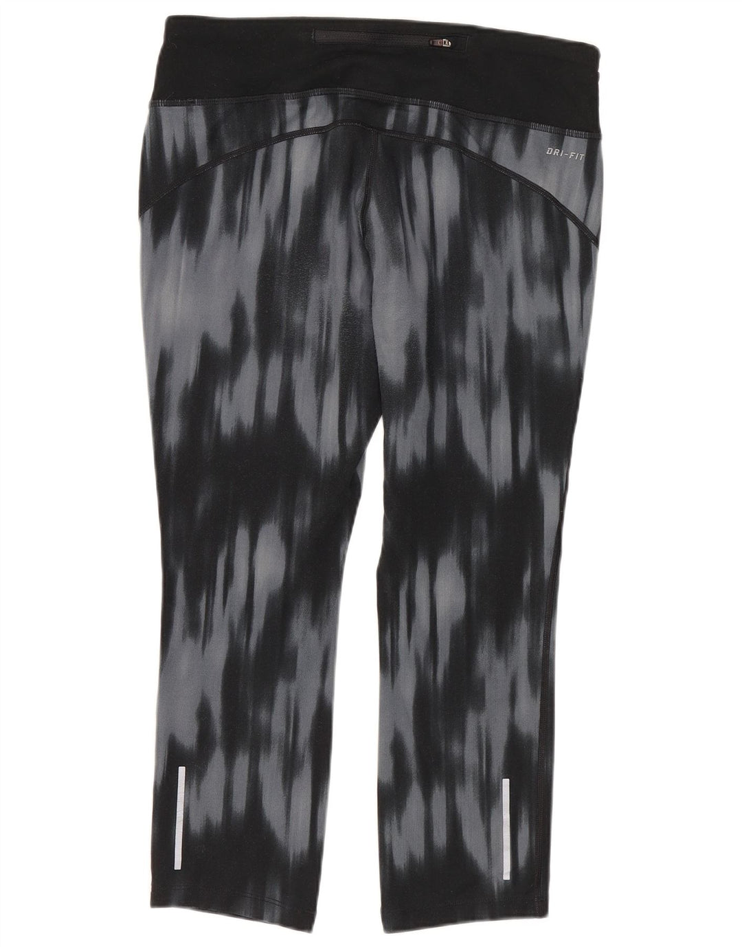 Nike Dame Dri Fit Capri Leggings UK 12 Medium Blue Tie Dye Polyester