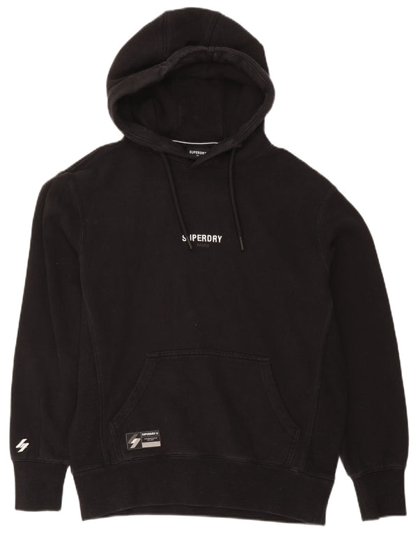 Superdry Mens Loose Fit Hoodie Jumper Small Black Cotton