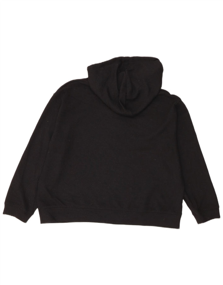 Zara Womens Oversized Hoodie Jumper UK 14 Medium Black Polyester
