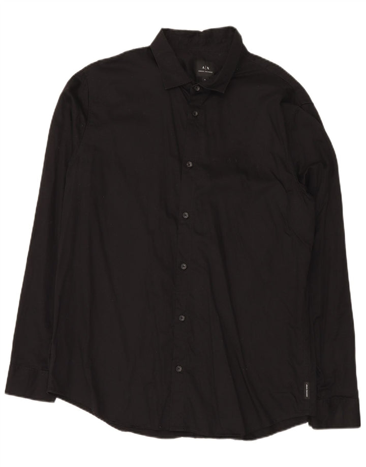 Armani Exchange Mens Shirt XL Black Cotton