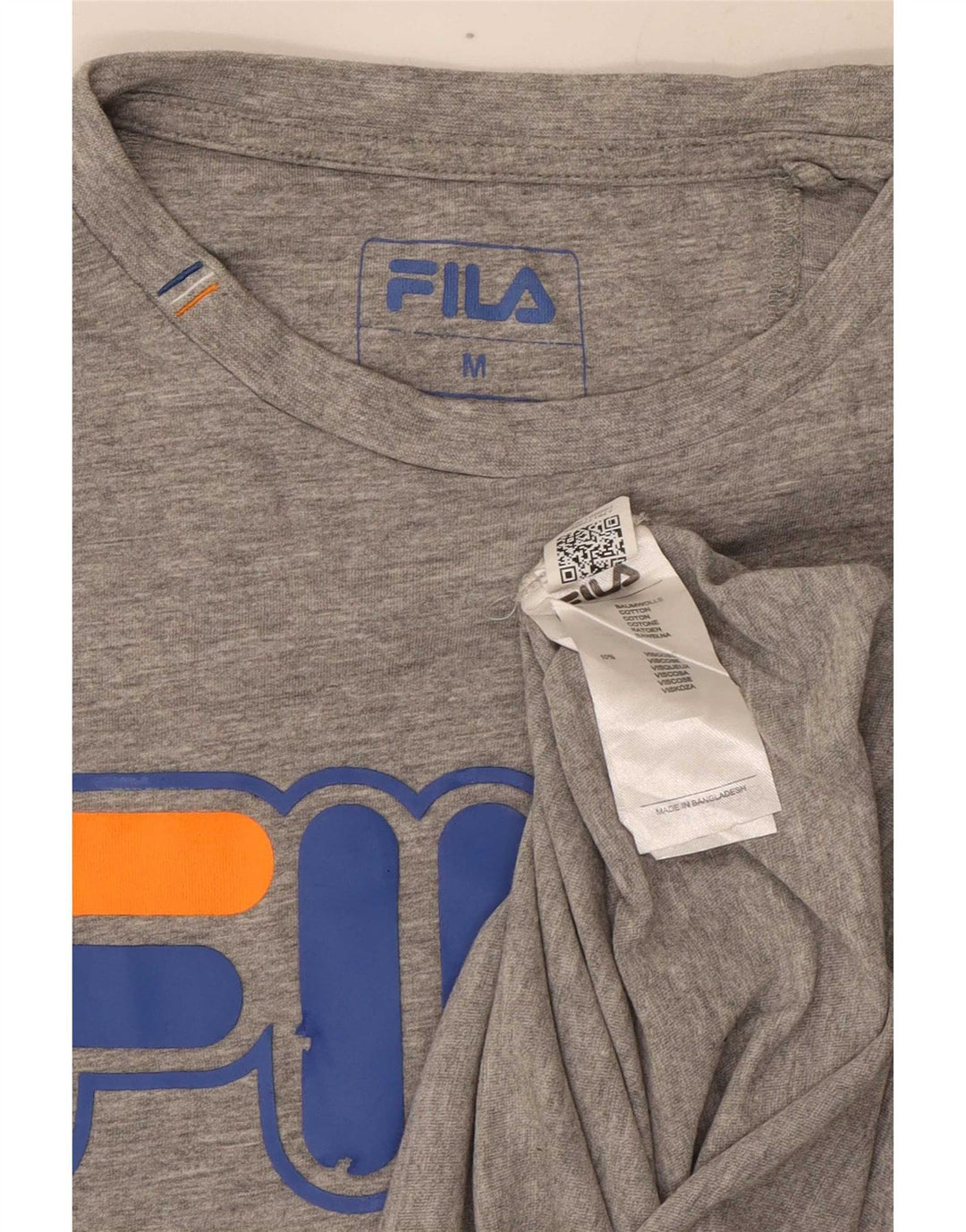 Fila Mens Graphic T-Shirt Top Medium Grey Flecked Cotton