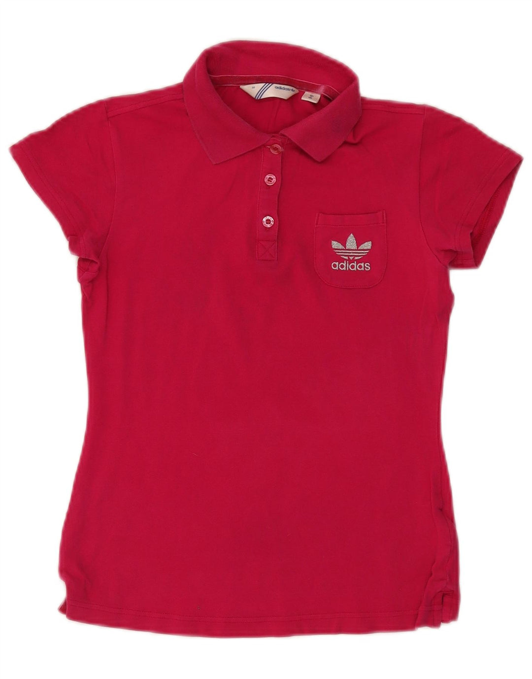 Adidas Womens Polo shirt EU 36 Small Pink Cotton