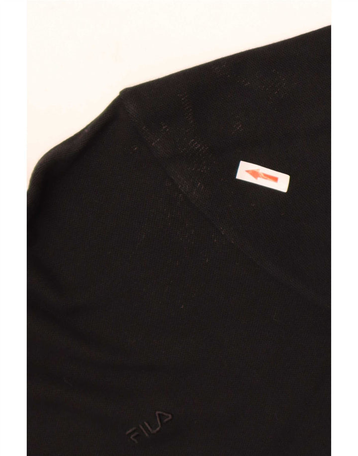 Fila Mens T-Shirt Top Large Black Cotton