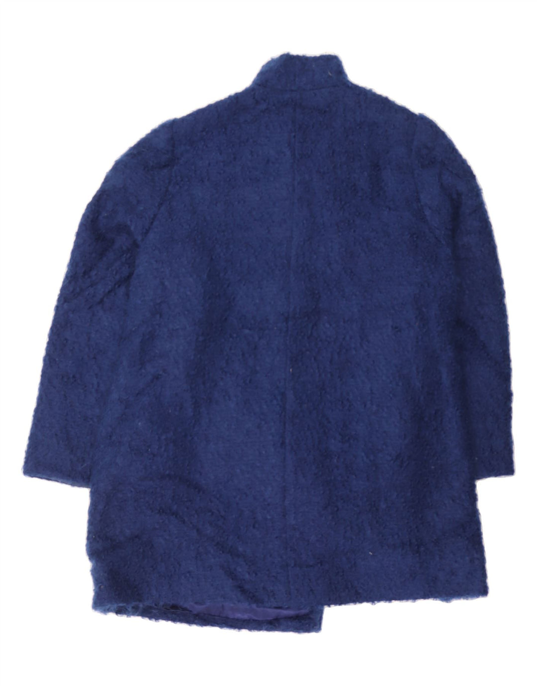 VINTAGE Womens Overcoat UK 14 Medium Navy Blue Vintage Vintage and Second-Hand Vintage from Messina Hembry 