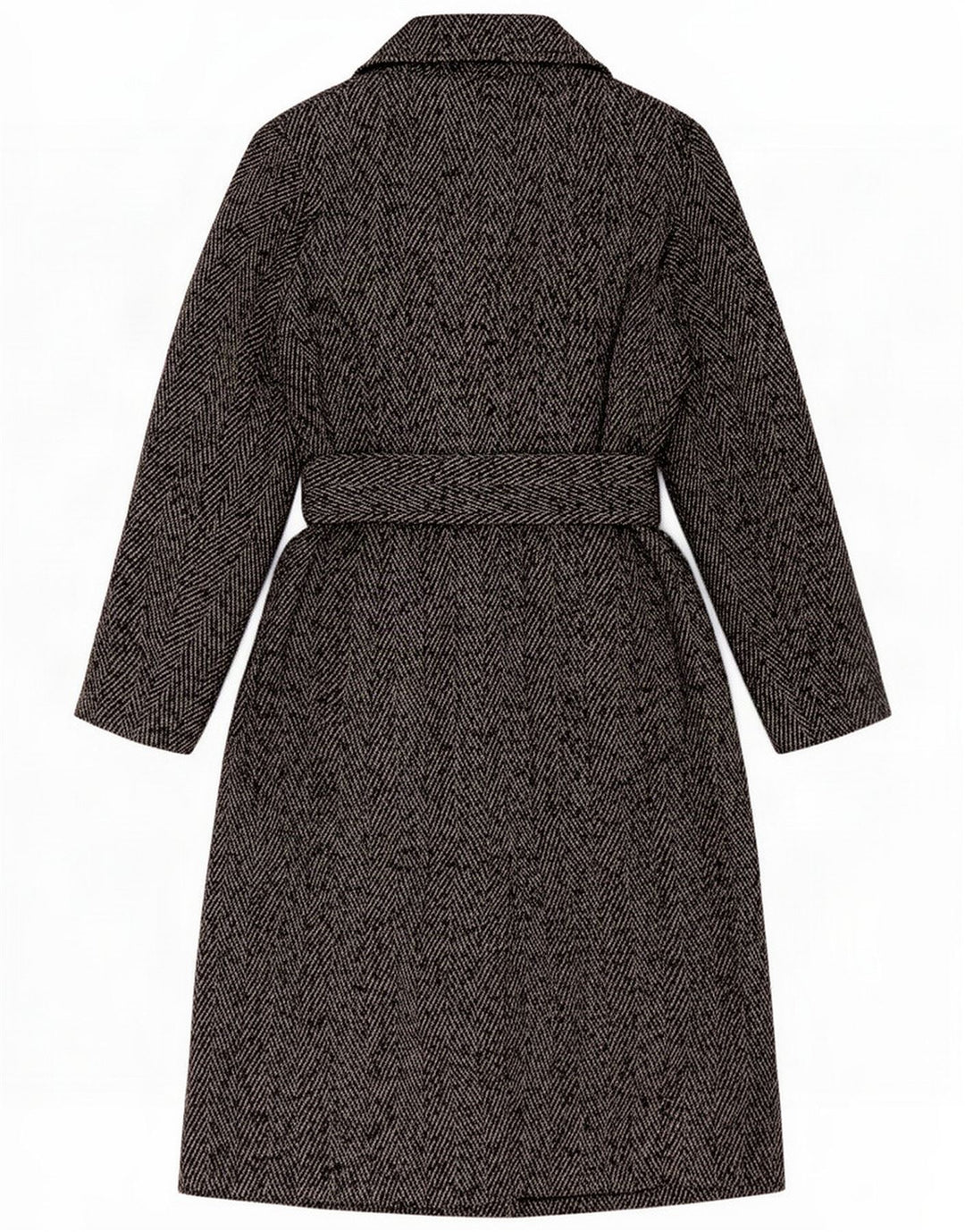 Marks & Spencer Womens Double Breasted Coat UK 8 Small Grey Flecked
