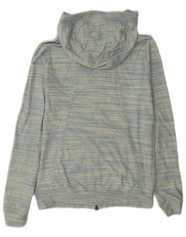 Nike Womens Zip Hoodie Sweater UK 10 Small Blue Flecked Polyester