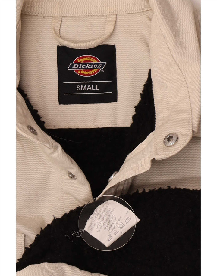 Dickies Mens Denim Sherpa Jacket UK 36 Small Beige Polyester