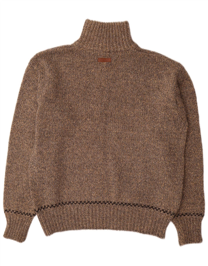 Marlboro Classics Mens Zip Neck Jumper Sweater Medium Grey Wool