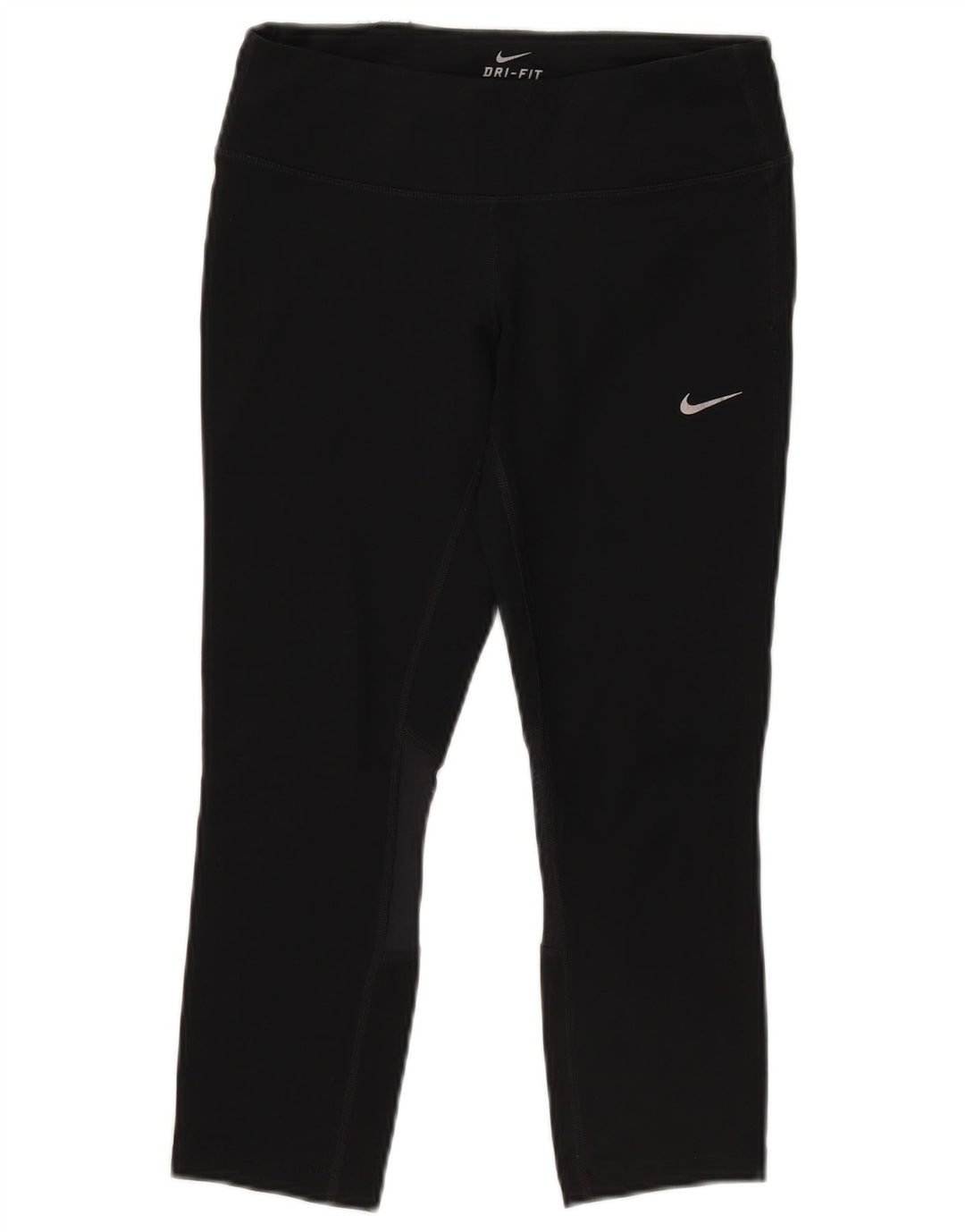 Nike Womens Dri Fit Capri Leggings UK 10 Small Black Polyester