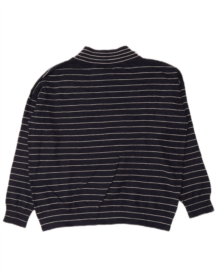 Marks & Spencer Womens V-Neck Jumper Sweater UK 10 Small Navy Blue