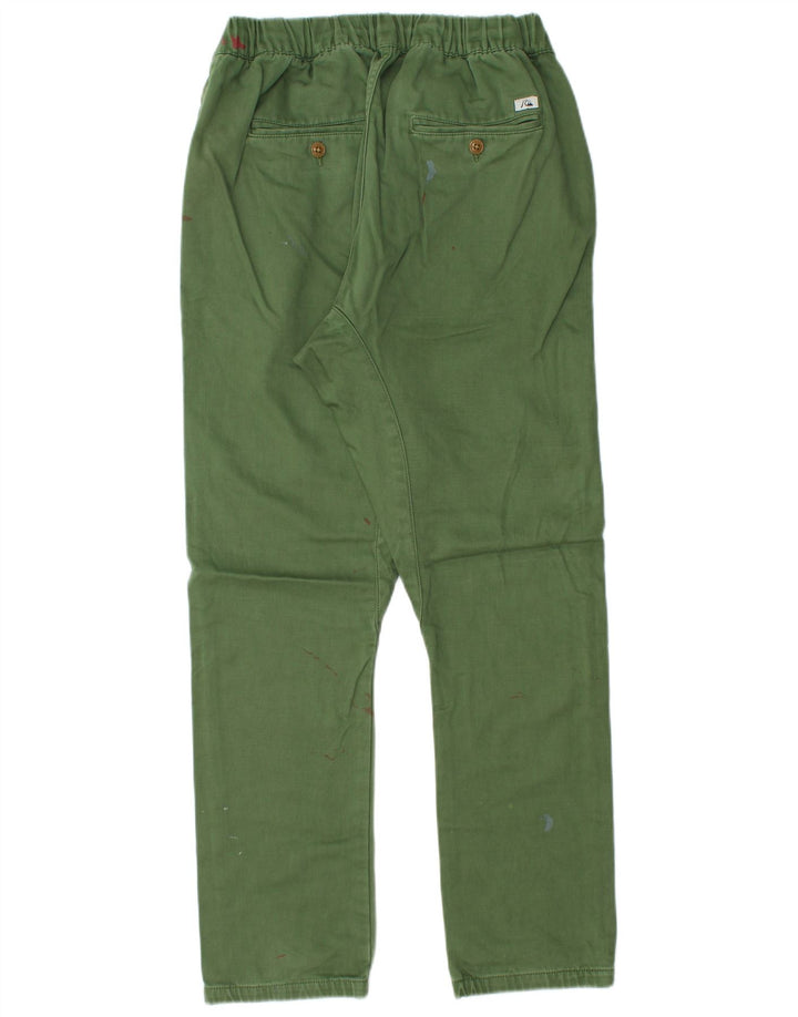 Quiksilver Mens Straight Chino Trousers Medium W30 L30 Green Polyester