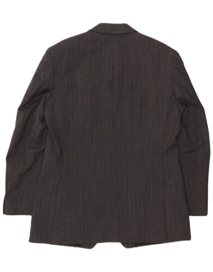 Marks & Spencer Chaqueta tipo blazer larga con 2 botones para hombre UK 42 Poliéster gris grande