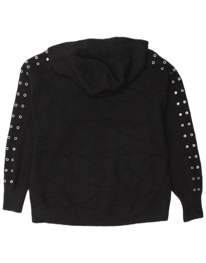 Zara Womens Oversized Jumper Sweater UK 10 Small Black Viscose