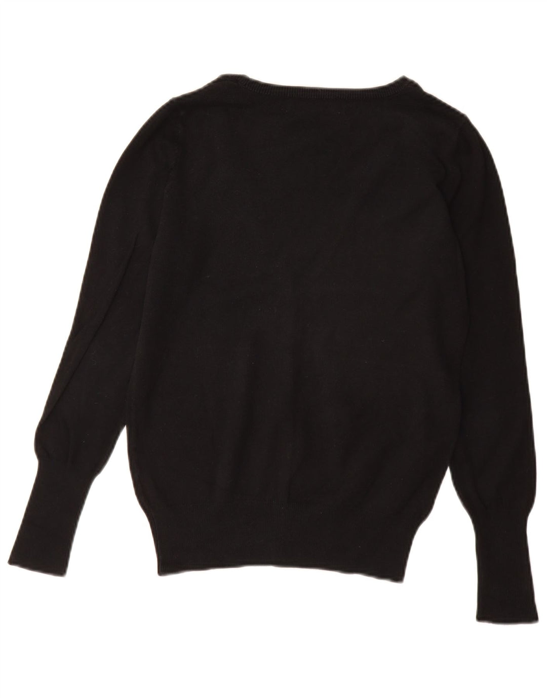 Zara Womens Cardigan Sweater UK 12 Medium Black Cotton