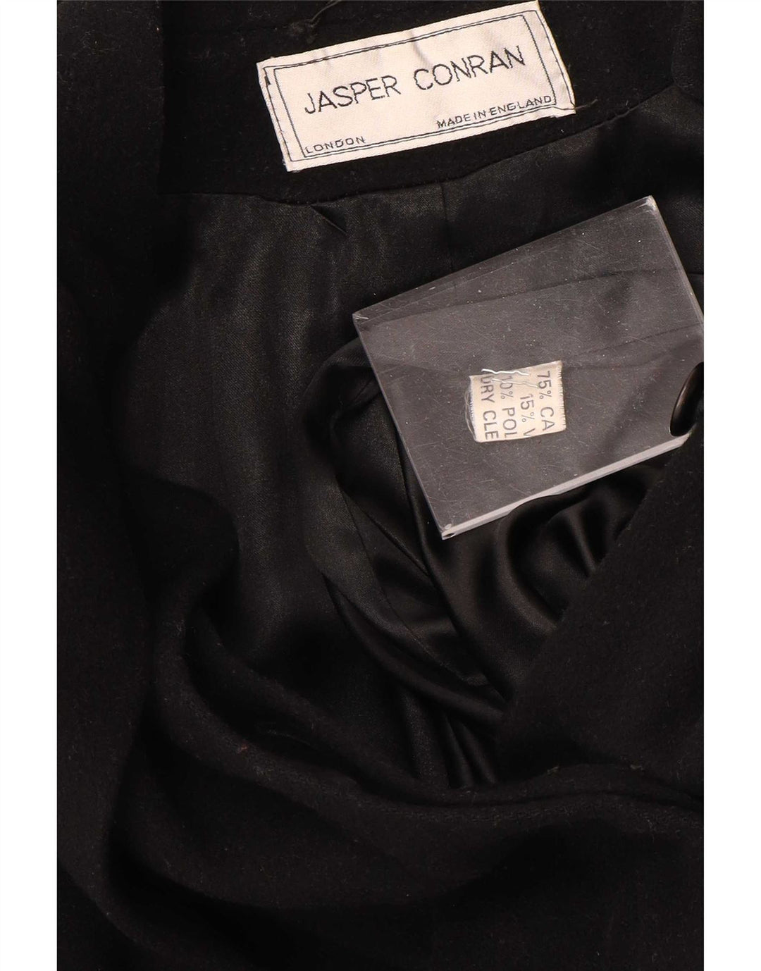 Sobretudo feminino Jasper Conran grande tamanho UK 14 caxemira preta grande