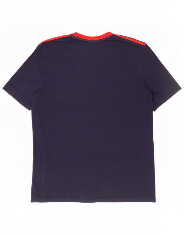 Fila Mens Graphic T-Shirt Top Medium Navy Blue Colourblock
