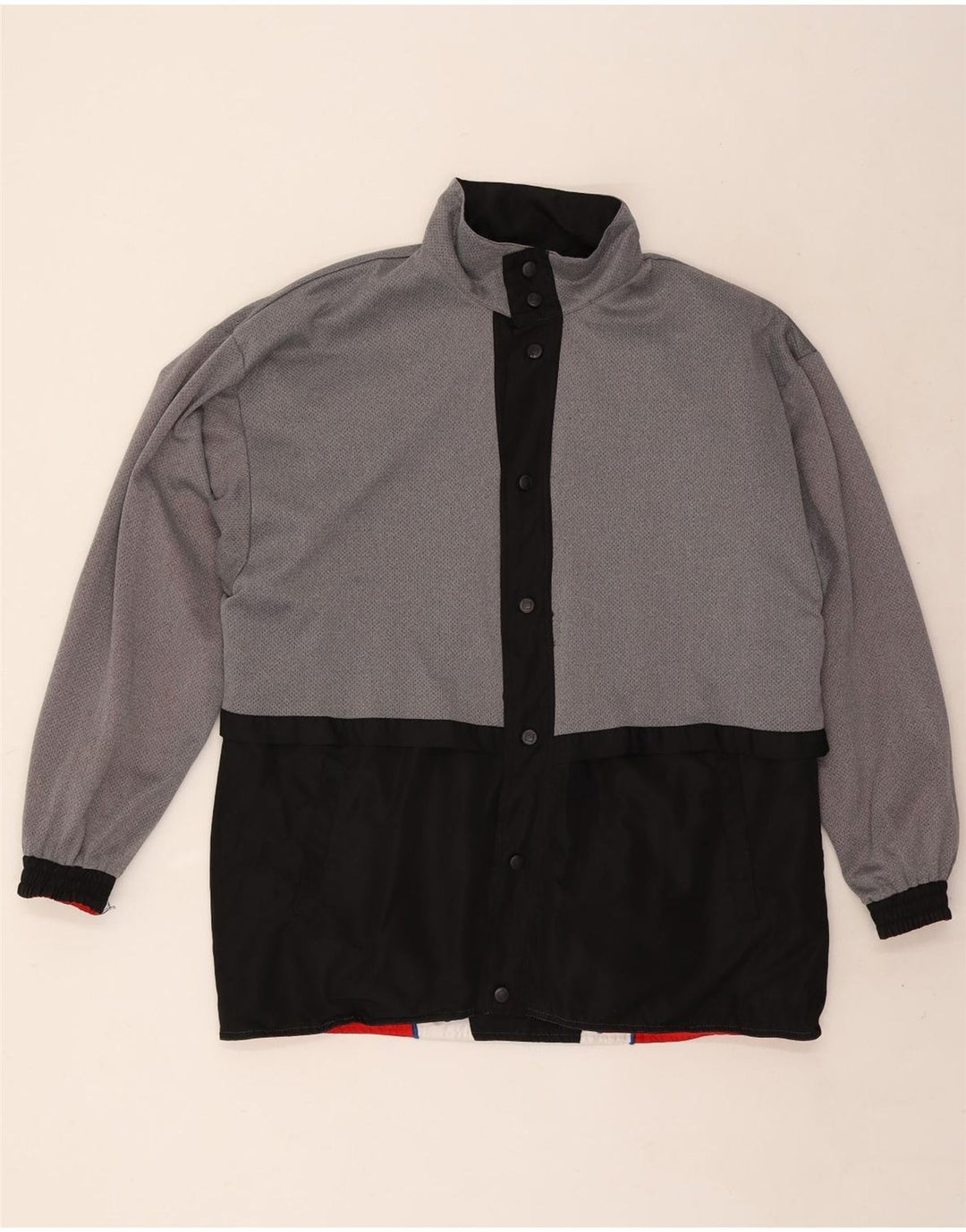 Fila Mens Graphic megfordítható tréningruha felső kabát közepes piros színben