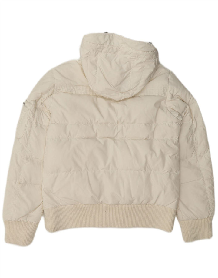 Giacca imbottita bomber con cappuccio da donna Diadora UK 10 Small Poliestere bianco