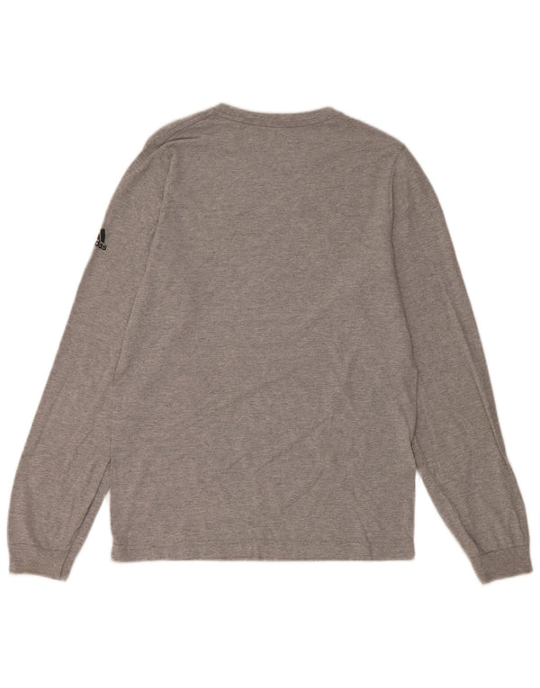 Adidas Mens Swisa Soccer Club Graphic Top Long Sleeve Small Grey Cotton