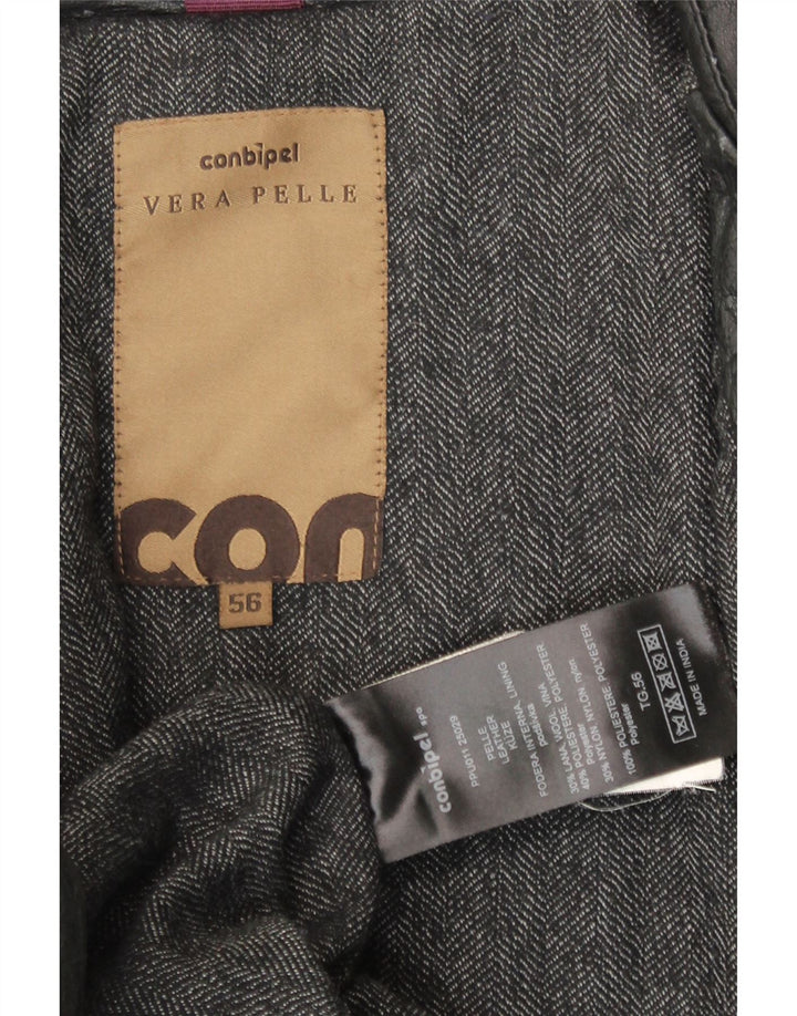 Мужская кожаная куртка Conbipel IT 56 2XL Черная кожа