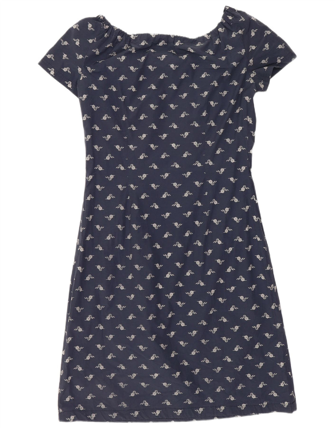 Superga Womens Off Shoulder Dress UK 8 Small Navy Blue