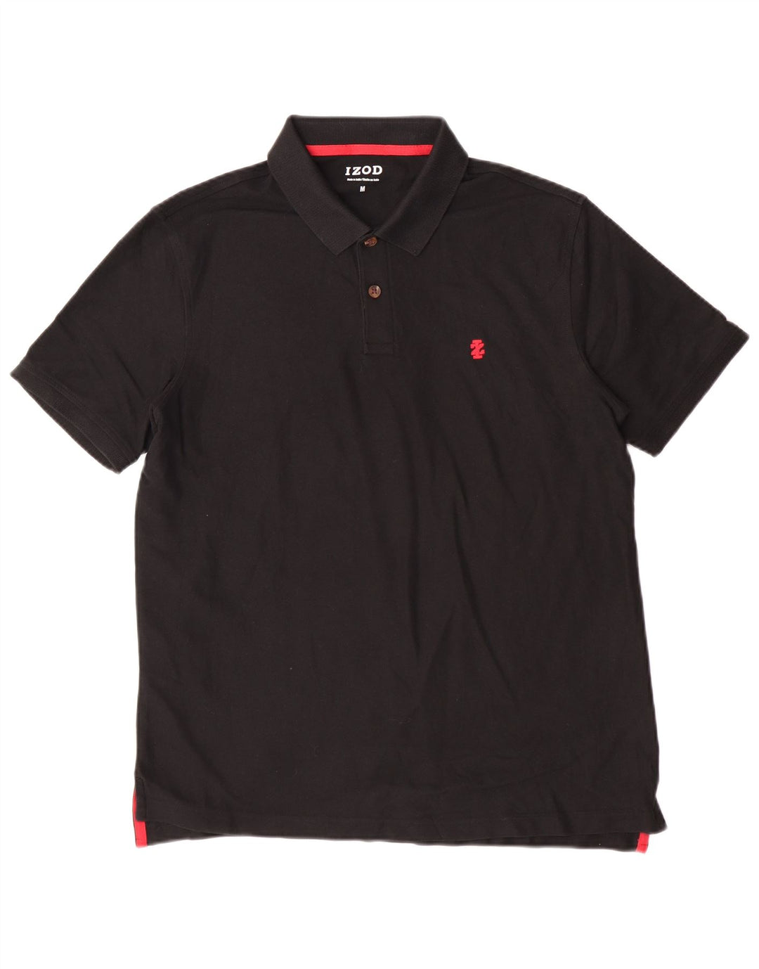 Polo da uomo Izod in cotone nero medio