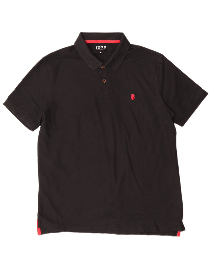 Polo da uomo Izod in cotone nero medio