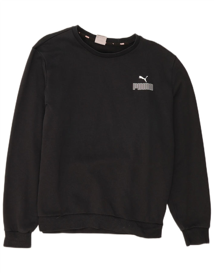Puma Mens Graphic Sweatshirt Jumper Large Black Cotton