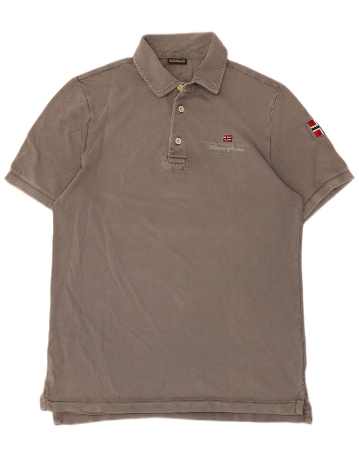 Napapijri Polo Hombre Algodón Gris Medio