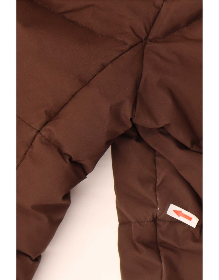 Murphy & Nye Womens Hooded Padded Jacket UK 14 Medium Brown Cotton