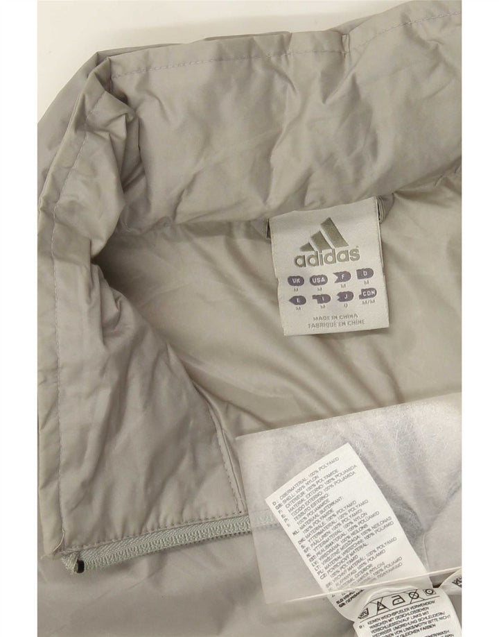Adidas Mens Rain Jacket UK 38 Medium Grey Nylon