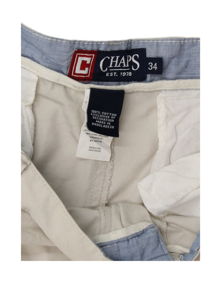 Pantaloncini cargo da uomo Chaps W34 grandi in cotone beige