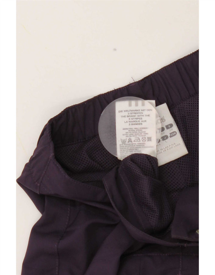 Adidas Womens Capri Trousers UK 12 Medium W28 L21 Purple Polyester