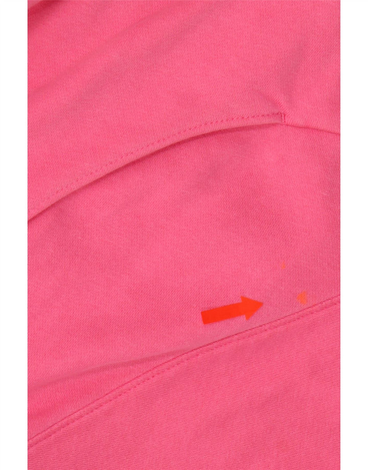 NIKE Womens Crop Oversized Zip Hoodie Sweater UK 14 Medium Pink Cotton Vintage Nike and Second-Hand Nike from Messina Hembry 