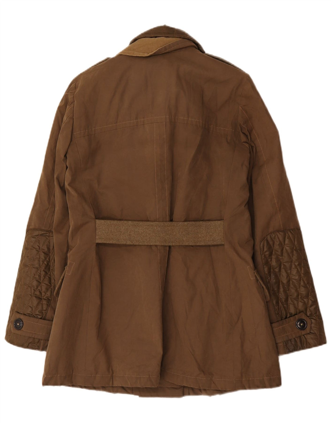 Fay Womens Military Double Breasted Coat UK 14 Medium Khaki