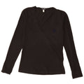 Armani Jeans Top da donna manica lunga EU 38 cotone medio nero