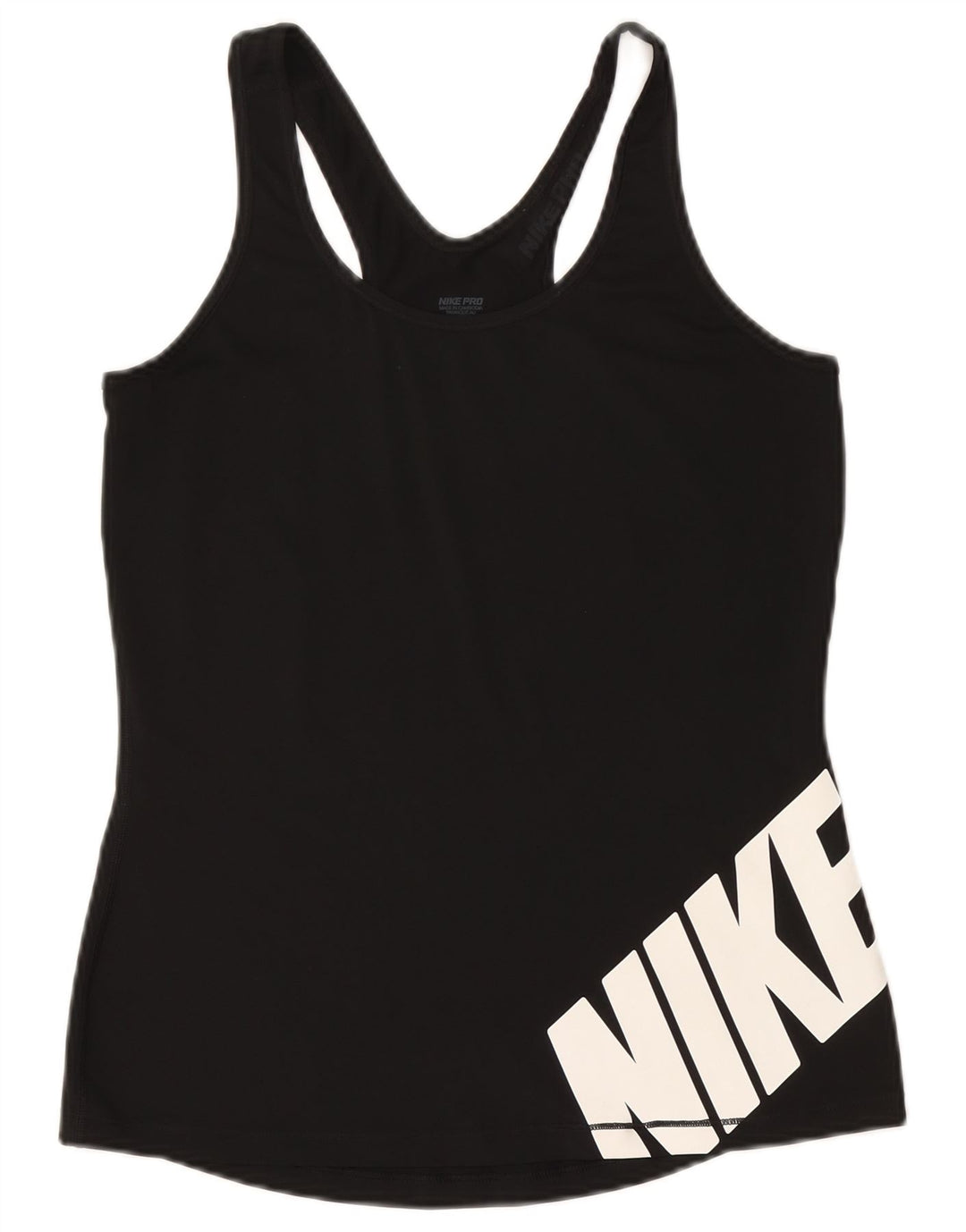 Nike Womens Dri Fit Graphic Vest Top UK 14 Large Black