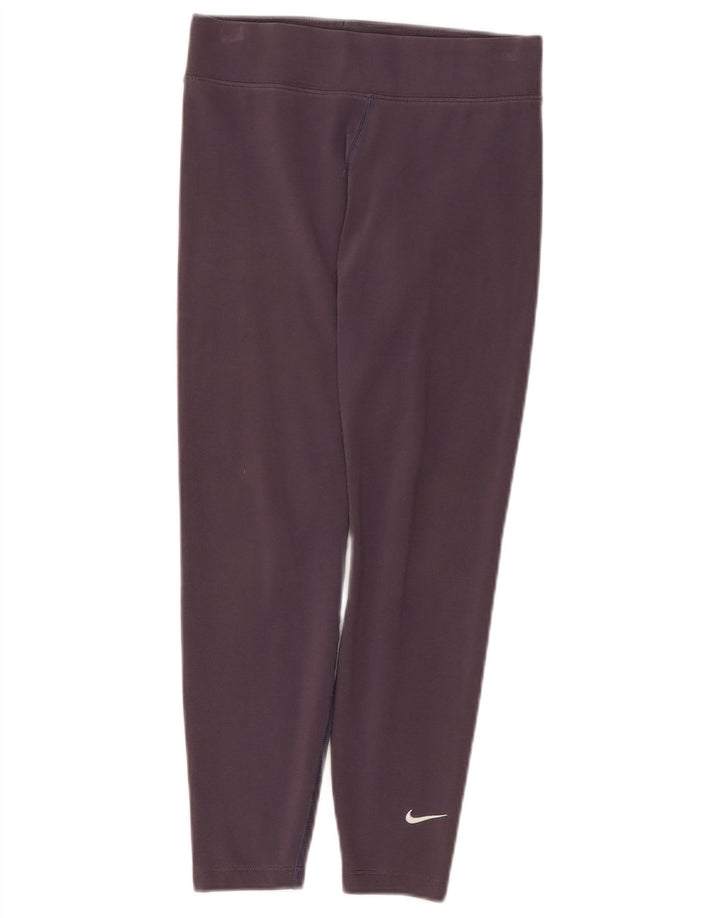 Nike Womens Leggings UK 10 Small Purple Cotton