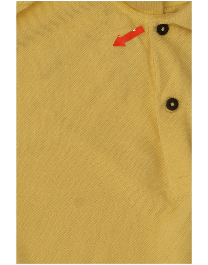 Massimo Dutti Mens Polo Shirt Medium Yellow Cotton