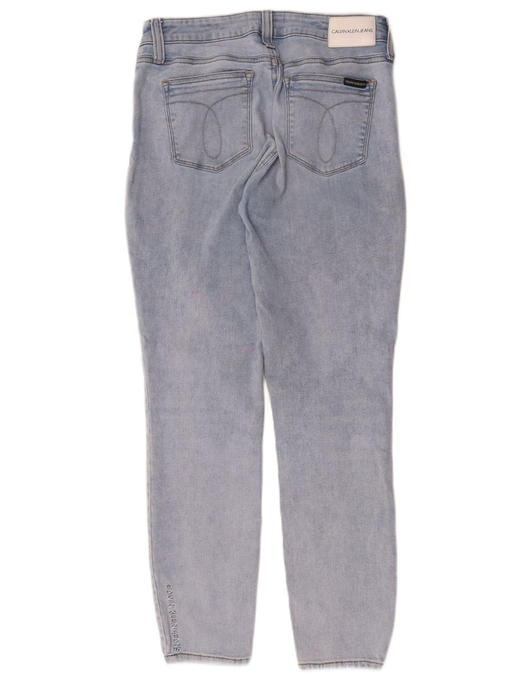 Calvin Klein Womens Slim Jeans W30 L27 Blue Cotton