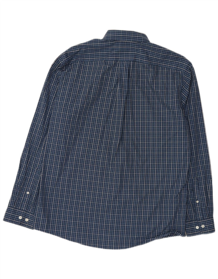 Eddie Bauer Mens Classic Fit Shirt Large Blue Check Cotton