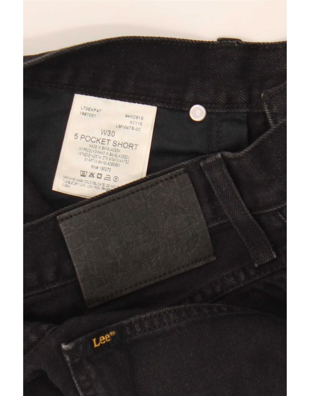 Lee Mens Denim Shorts W30 Medium Black Cotton